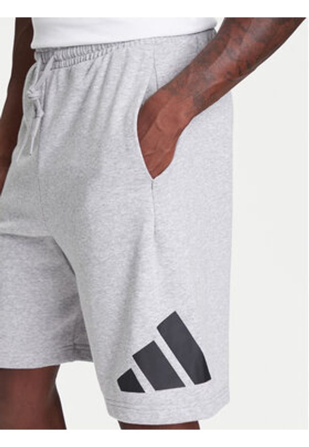Adidas - adidas Szorty sportowe Essentials Big Logo JE8957 Szary Regular Fit. Kolor: szary. Materiał: bawełna. Styl: sportowy