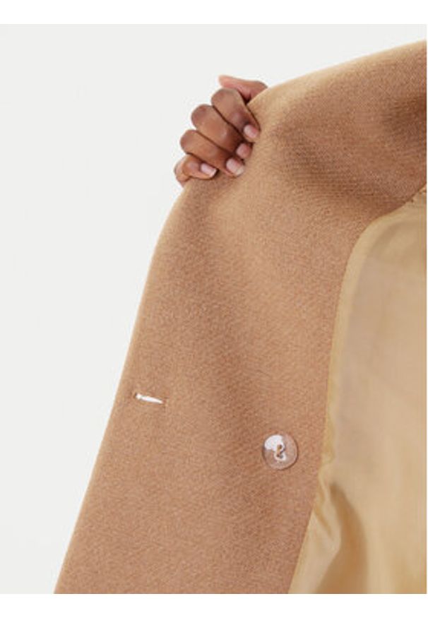 Rinascimento Płaszcz wełniany CFC0126218003 Beżowy Regular Fit. Kolor: beżowy. Materiał: syntetyk