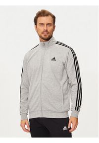 Adidas - adidas Dres Basic 3-Stripes French Terry IC6748 Szary Regular Fit. Kolor: szary. Materiał: bawełna #4