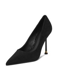 Gino Rossi Szpilki EO-CINDY-1735-2-1 Czarny. Kolor: czarny. Materiał: skóra, zamsz. Obcas: na szpilce #8