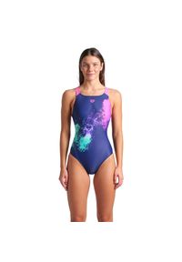 Damski kostium kąpielowy 1-częściowy Arena Vibrant Pro. Kolor: wielokolorowy, niebieski #1