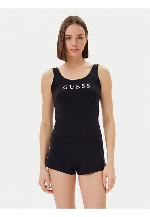 Guess Piżama O5GX13 KBBU1 Czarny Regular Fit. Kolor: czarny. Materiał: syntetyk