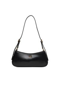 Calvin Klein Torebka Ck Small Shoulder Bag LV04F3170G Czarny. Kolor: czarny. Materiał: skórzane