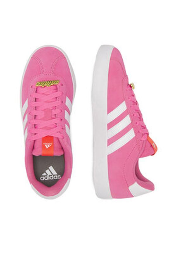 Adidas - adidas Sneakersy Vl Court 3.0 ID9075 Różowy. Kolor: różowy. Materiał: zamsz, skóra