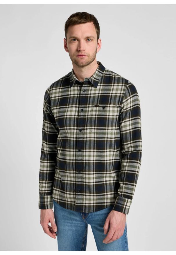 Lee - LEE MĘSKA KOSZULA LEE LEESURE SHIRT GREEN 112355701