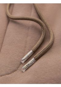Ombre Clothing - Klasyczne spodnie dresowe unisex ze ściągaczami – brązowe V16 OU-PSBC-0100 - XL/XXL. Kolor: brązowy. Materiał: dresówka. Wzór: aplikacja. Styl: klasyczny #11