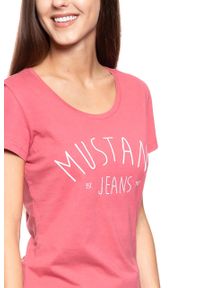 Mustang - MUSTANG T SHIRT DAMSKI Alexia C Print Slate Rose 1009387 8271. Wzór: nadruk #5