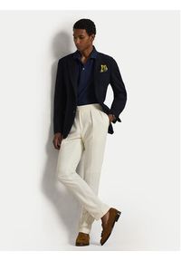 Polo Ralph Lauren Polo 710941439038 Granatowy Custom Slim Fit. Typ kołnierza: polo. Kolor: niebieski. Materiał: bawełna #5