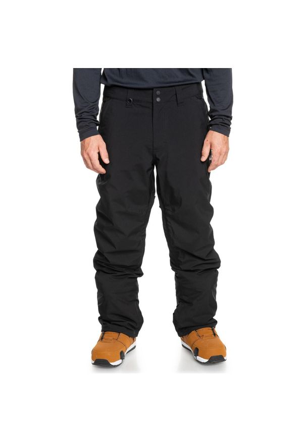 Spodnie snowboardowe męskie Quiksilver Estate. Kolor: czarny, biały, wielokolorowy. Materiał: poliester. Sezon: zima. Sport: snowboard