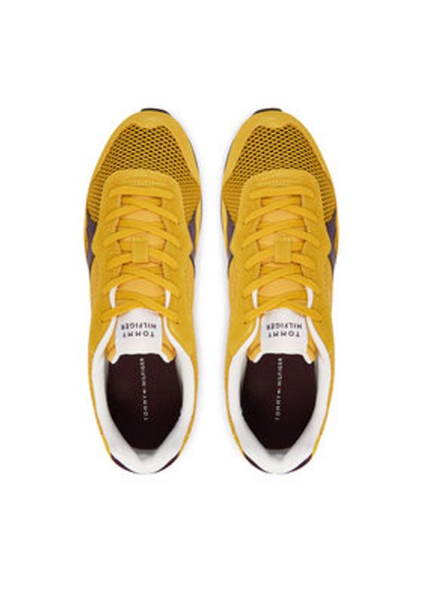 TOMMY HILFIGER - Tommy Hilfiger Sneakersy FM0FM05831 Żółty. Kolor: żółty. Materiał: materiał