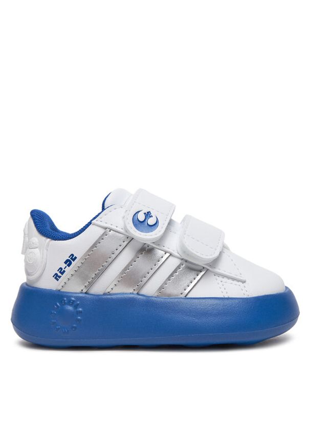 Adidas - adidas Sneakersy Star Wars Grand Court 2.0 IH1139 Biały. Kolor: biały. Materiał: skóra. Wzór: motyw z bajki