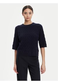 Marella Sweter Franz 2523366084 Granatowy Regular Fit. Kolor: niebieski. Materiał: kaszmir