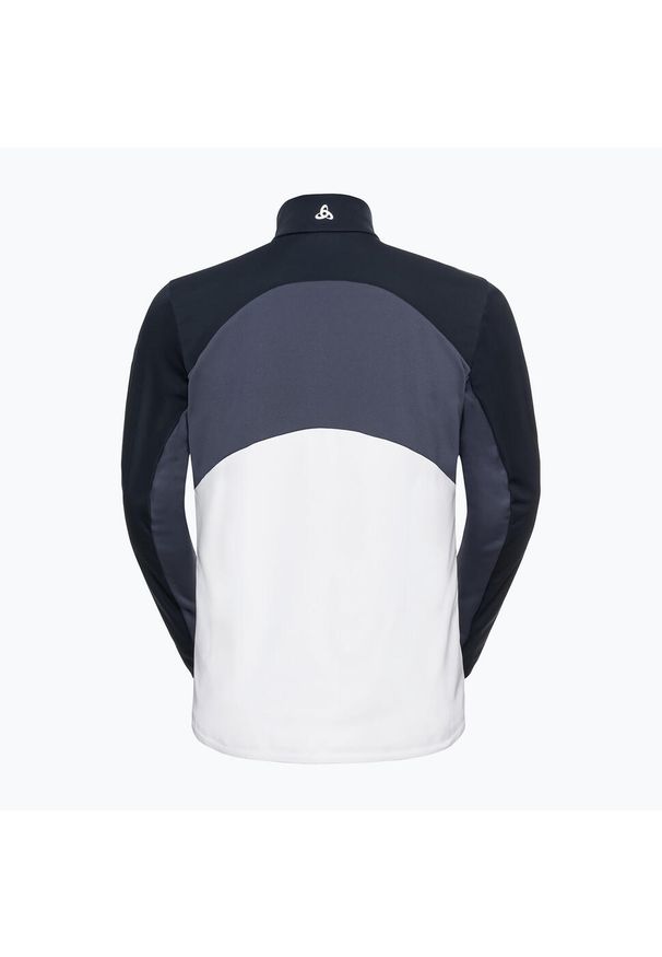 SENZA MARCA - Kurtka softshell męska Odlo Markenes. Kolor: biały, wielokolorowy, niebieski. Materiał: softshell