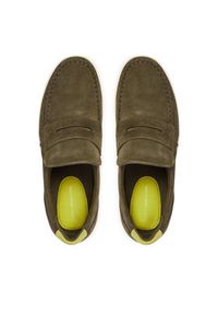 TOMMY HILFIGER - Tommy Hilfiger Półbuty Modern Light Hybrid Suede LoaferFM0FM05786 Zielony. Kolor: zielony. Materiał: zamsz, skóra #5