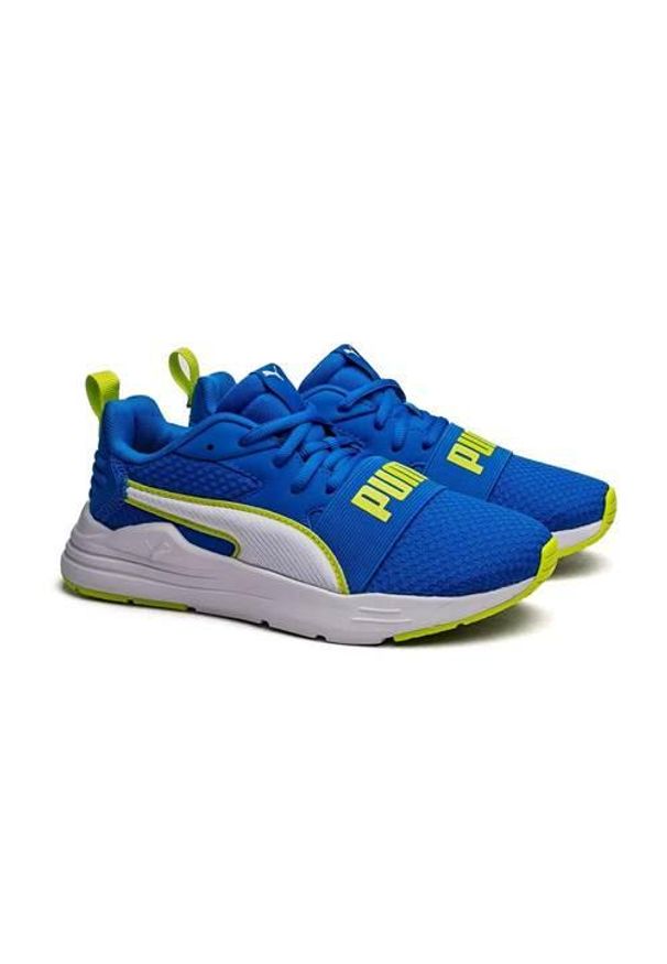 Buty do biegania dla dzieci Puma Wired Run Pure. Kolor: niebieski. Materiał: materiał, syntetyk. Szerokość cholewki: normalna. Sport: bieganie