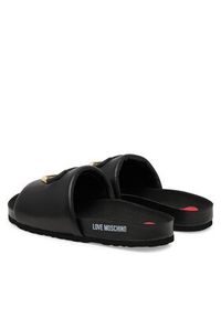 Love Moschino - LOVE MOSCHINO Klapki JA28283G1MIE0000 Czarny. Kolor: czarny. Materiał: skóra #6