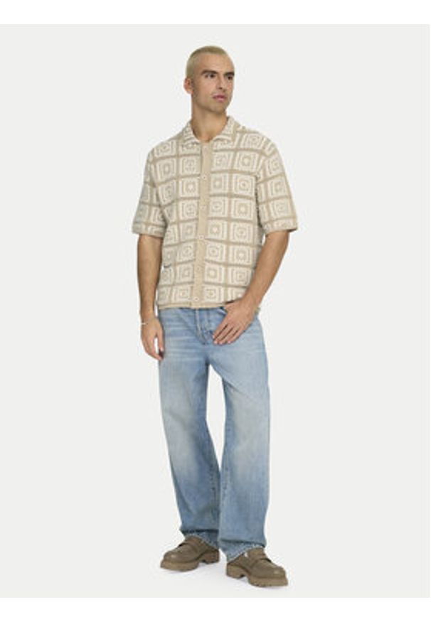 Only & Sons Koszula Bart 22033329 Beżowy Relaxed Fit. Kolor: beżowy. Materiał: bawełna
