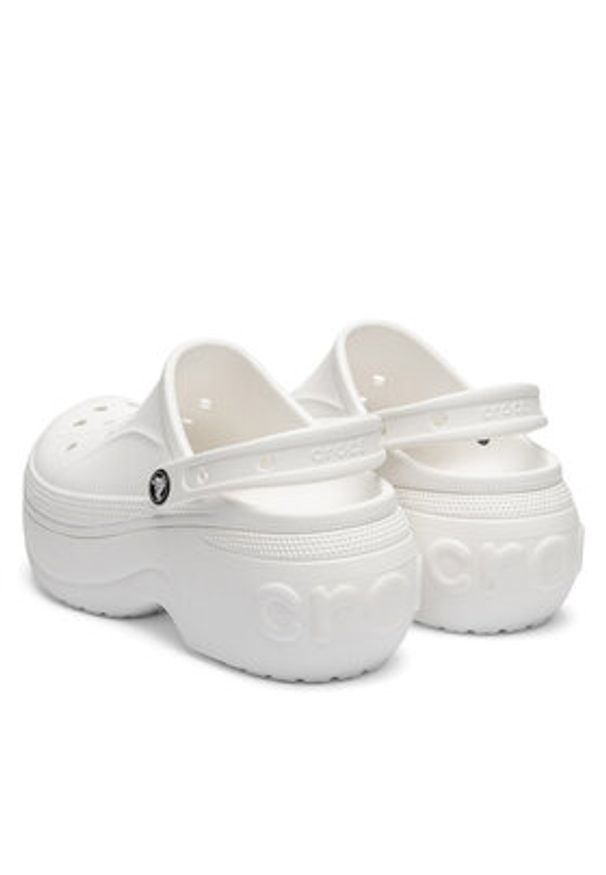 Crocs Klapki BELLA CLOG 210062-100 Biały. Kolor: biały. Materiał: skóra