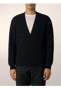Reserved - Kardigan z wełną - ciemnoszary. Kolor: szary. Materiał: wełna #1