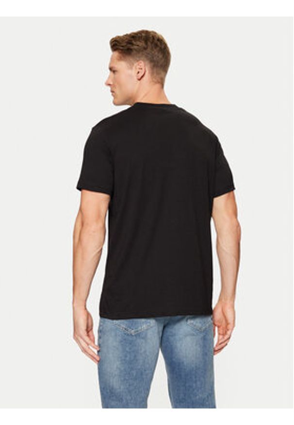 Karl Lagerfeld Jeans T-Shirt A1M17112 Czarny Slim Fit. Kolor: czarny. Materiał: syntetyk
