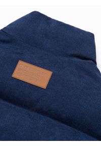 Ombre Clothing - Bezrękawnik męski sztruksowy pikowany - granatowy V10 V57 - S/M. Kolor: niebieski. Materiał: sztruks. Długość rękawa: bez rękawów #3