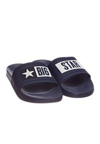 Big-Star - Klapki męskie plażowe gumowe granatowe Big Star DD174701 niebieskie. Okazja: na plażę. Kolor: niebieski. Materiał: guma #8