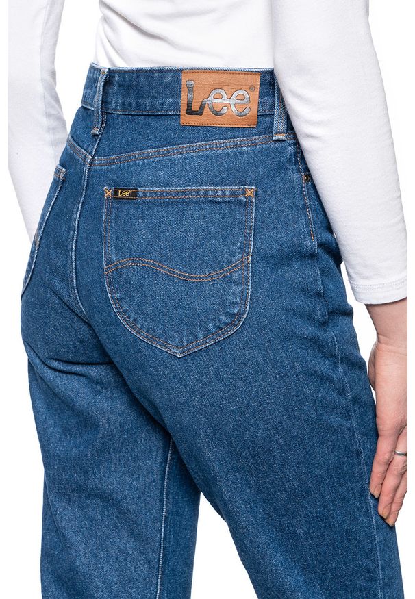 Lee - LEE MOM STRAIGHT DAMSKIE SPODNIE JEANSOWE L32IGAPP 112107558