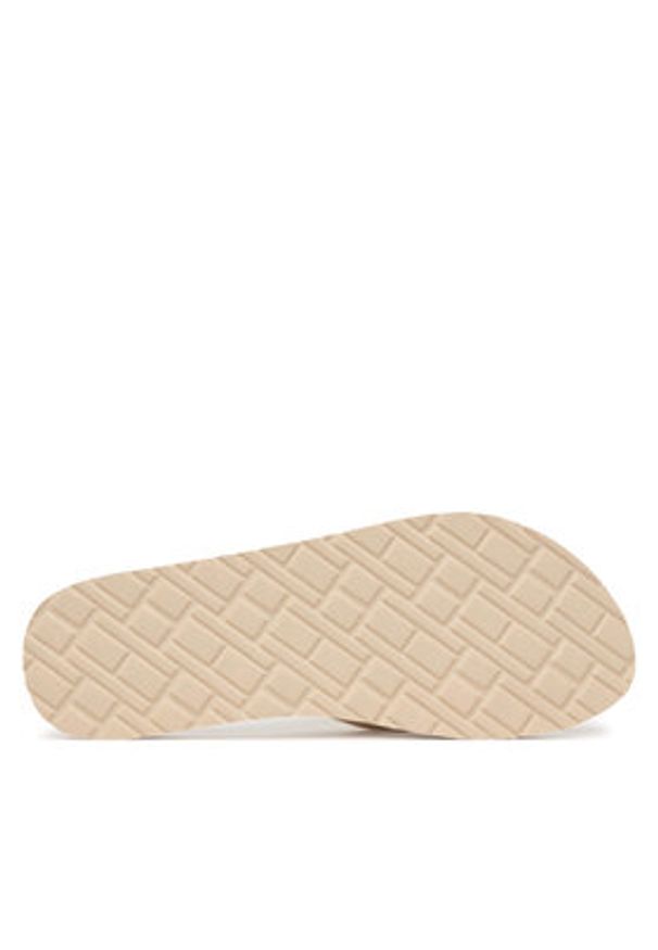 TOMMY HILFIGER - Tommy Hilfiger Japonki Th Ltr Footbed Summer Sandal FW0FW09194 Écru. Kolor: kremowy. Materiał: materiał