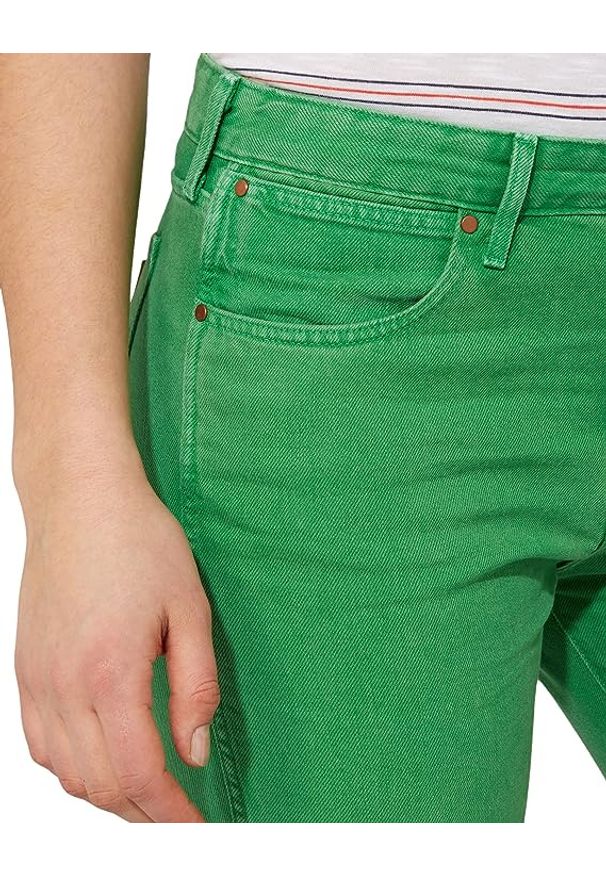 Wrangler - WRANGLER CROPPED STRAIGHT DAMSKIE SPODNIE JEANSOWE GREEN W229DM121