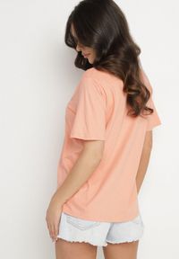 Born2be - Pomarańczowy Bawełniany Klasyczny T-shirt Fevarene. Kolor: pomarańczowy. Materiał: bawełna. Styl: klasyczny #7