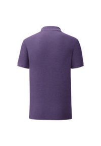 FRUIT OF THE LOOM - Koszulka Polo Męska Iconic. Typ kołnierza: polo. Kolor: fioletowy
