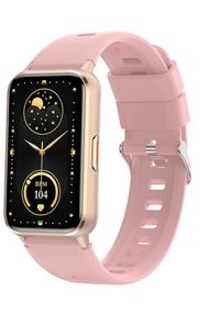 Rubicon - Zegarek Damski SMARTWATCH RUBICON RNCF48 gold/pink silicone. Rodzaj zegarka: smartwatch