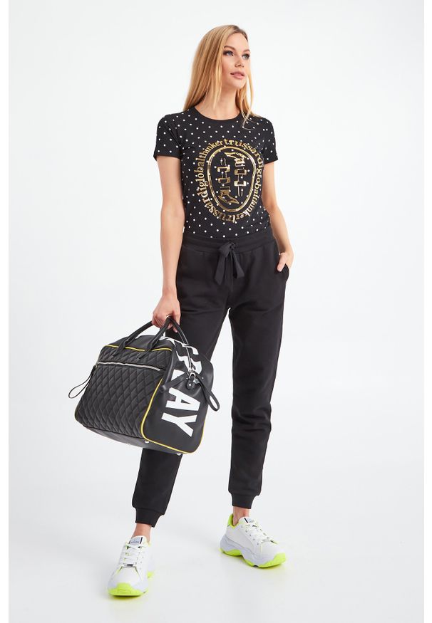 Trussardi Jeans - T-SHIRT TRUSSARDI. Okazja: na co dzień. Materiał: materiał. Styl: casual