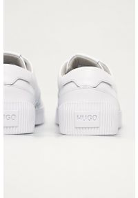 Hugo - Buty skórzane Zero. Nosek buta: okrągły. Zapięcie: sznurówki. Kolor: biały. Materiał: skóra