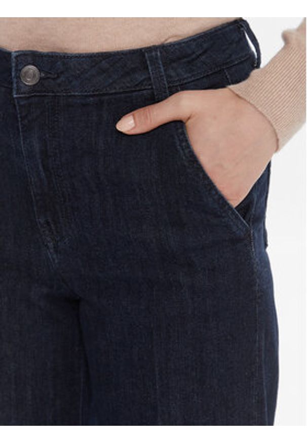 United Colors of Benetton - United Colors Of Benetton Jeansy 4TUT574X5 Granatowy Wide Leg. Kolor: niebieski