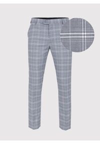 Pako Lorente - PAKO LORENTE – Szare spodnie garniturowe w kratkę P22SF-6G-005-N-S. Kolor: szary. Materiał: poliester, elastan, wiskoza. Wzór: kratka #1