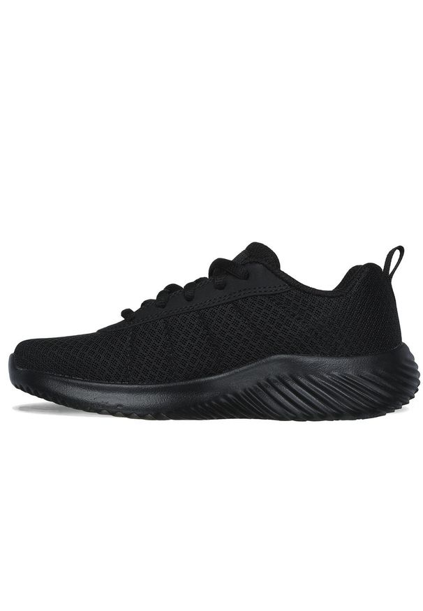 skechers - Adidasy Skechers Bounder - Karonik, Dzieci. Okazja: na co dzień. Zapięcie: sznurówki. Kolor: czarny. Materiał: materiał. Szerokość cholewki: normalna
