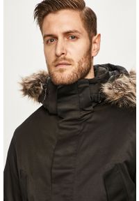 Jack & Jones - Parka. Okazja: na co dzień. Kolor: czarny. Materiał: tkanina, futro. Styl: casual #5