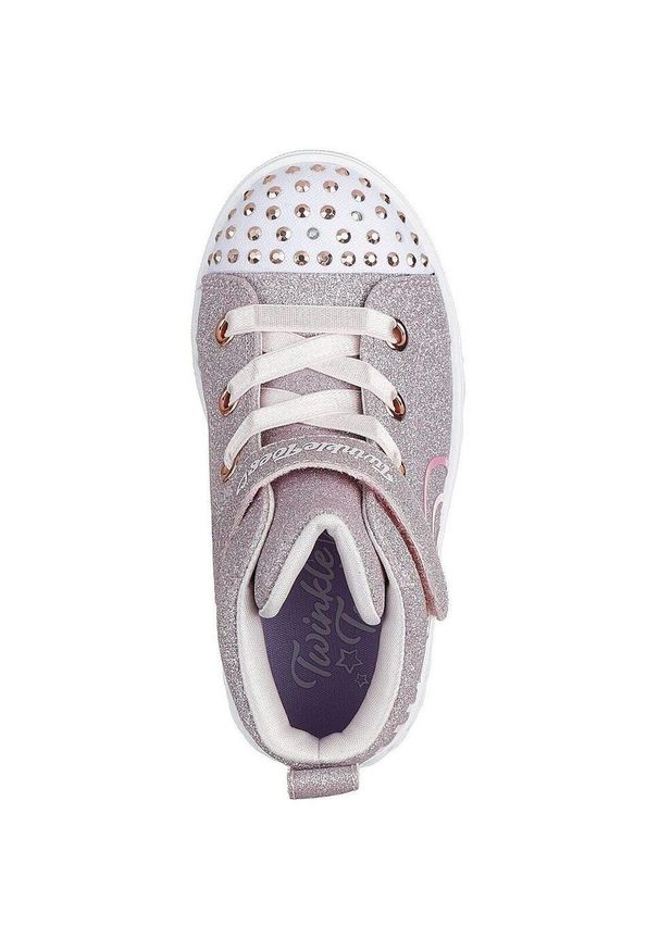 skechers - Adidasy Skechers Heart Steps - Heart Glow, Dzieci. Okazja: na co dzień. Kolor: fioletowy. Materiał: syntetyk, materiał