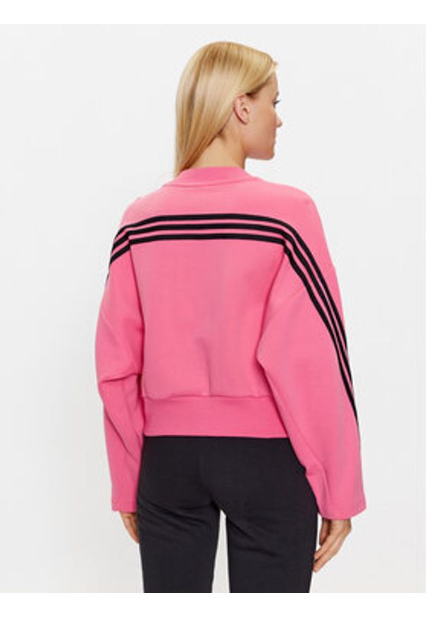 Adidas - adidas Bluza Future Icons 3-Stripes Sweatshirt IL3054 Różowy Loose Fit. Kolor: różowy. Materiał: bawełna