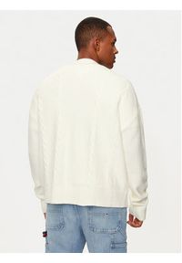 Tommy Jeans Kardigan DM0DM19441 Écru Boxy Fit. Materiał: syntetyk #4