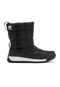 sorel - Śniegowce juniorskie Sorel Outh Whitney II Puffy Mid. Kolor: czarny. Sezon: zima. Styl: sportowy