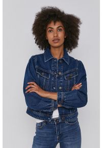 Lee Kurtka jeansowa damska kolor granatowy przejściowa. Okazja: na co dzień. Kolor: niebieski. Materiał: jeans. Styl: casual