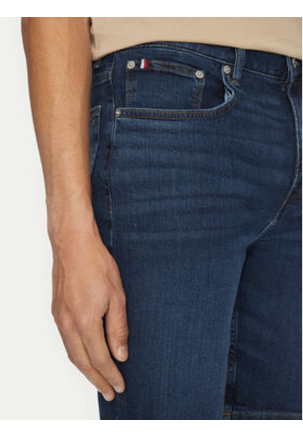 TOMMY HILFIGER - Tommy Hilfiger Szorty jeansowe Brooklyn MW0MW39196 Granatowy Slim Fit. Kolor: niebieski. Materiał: bawełna