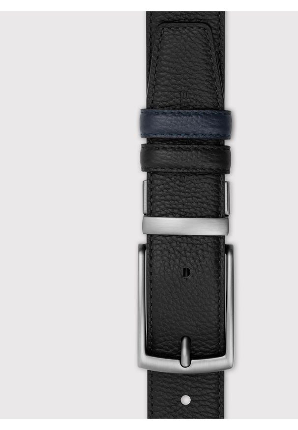 Pako Lorente - PAKO LORENTE – Dwustronny skórzany pasek męski. Materiał: skóra