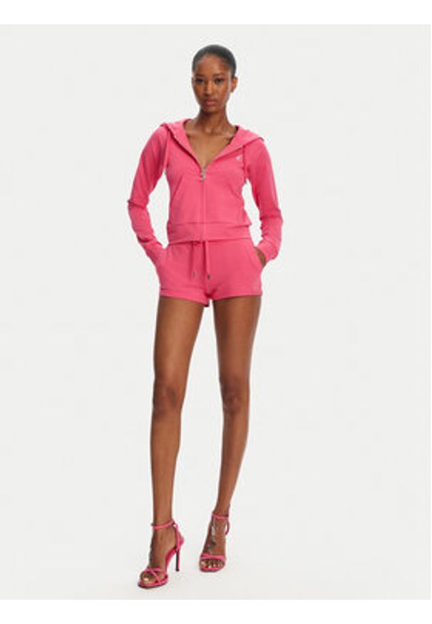 Juicy Couture Bluza Ola JCWAS125310 Różowy Slim Fit. Kolor: różowy. Materiał: bawełna