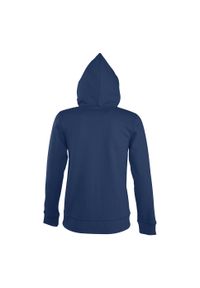 SOL'S - Damska Bluza Z Kapturem Seven Full Zip. Typ kołnierza: kaptur. Kolor: niebieski