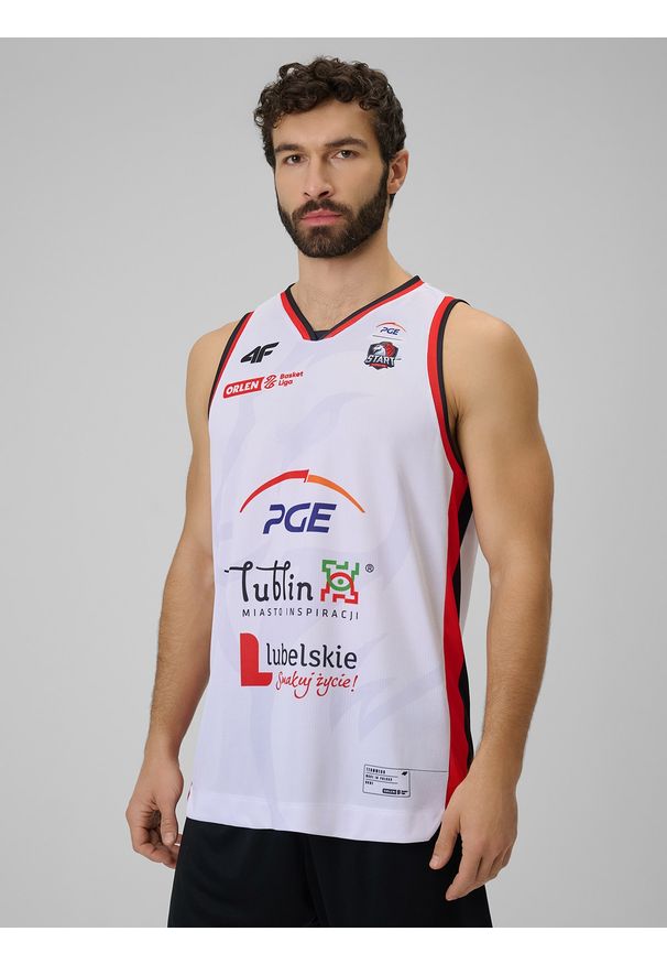 4f - 4F Koszulka meczowa replika domowa z sezonu 2025/26 męska 4F x Start Lublin - biała XL. Kolor: biały. Materiał: materiał. Długość: długie. Wzór: nadruk. Sport: fitness