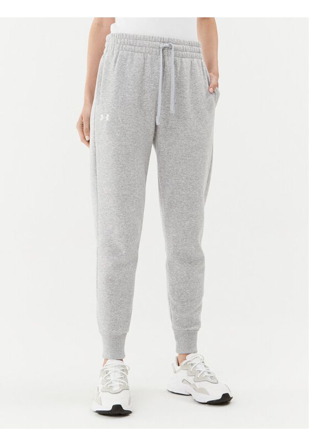 Under Armour Spodnie dresowe Ua Rival Fleece Jogger 1379438 Szary Loose Fit. Kolor: szary. Materiał: bawełna