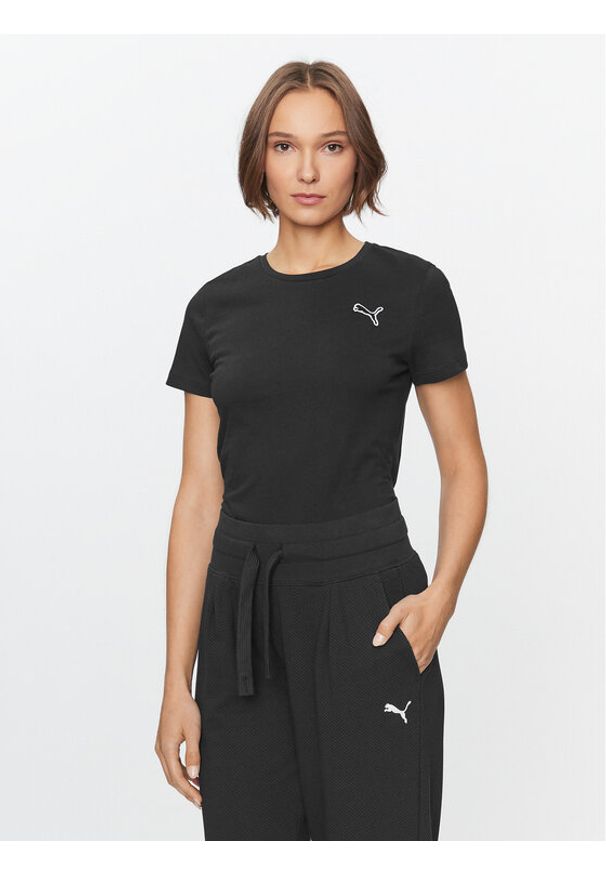 Puma T-Shirt Better Essentials 675986 Czarny Regular Fit. Kolor: czarny. Materiał: bawełna